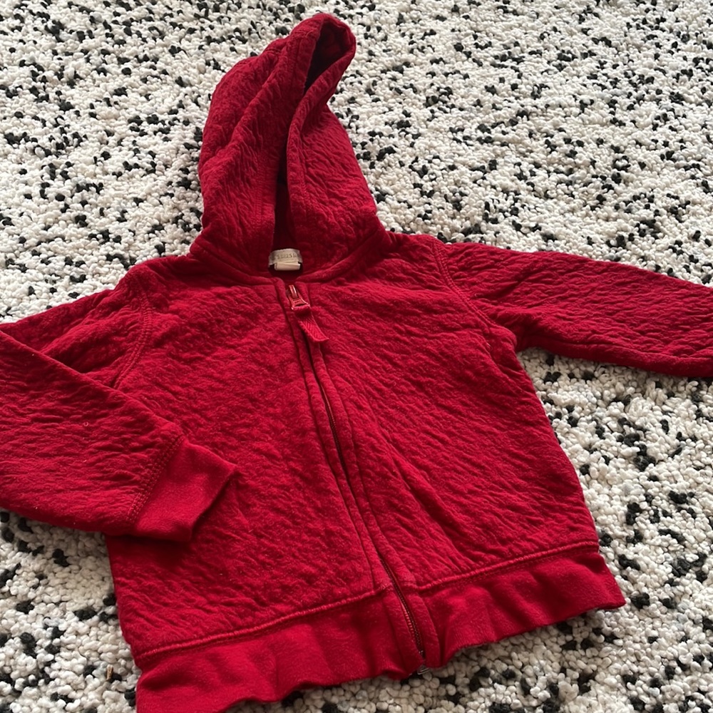 Red Burt's Bees jacket